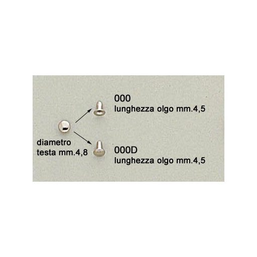 Small Rivet, Double Headed, Antique, 4,5 mm