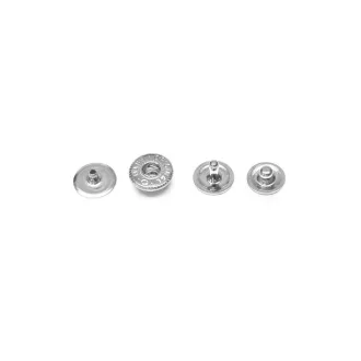Hidden Head Snap Fastener  8,8 mm, Silver