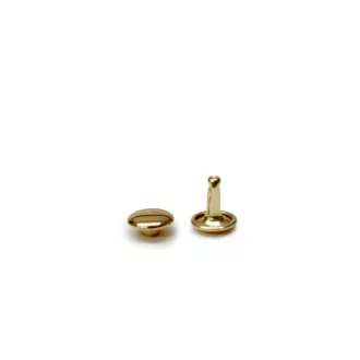 Small Rivet, Double Headed, Gold, 6 mm