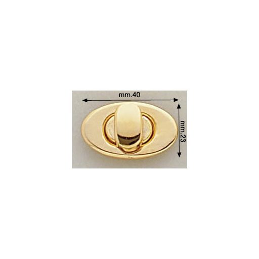 Oval Turning Lock, Gold