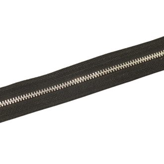 Metal Zipper, T3, Nickel, Black