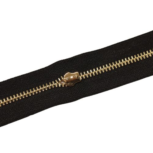 Metal Zipper, T5, Gold, Black