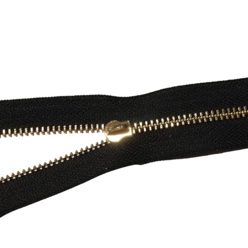 Metal Zipper, T5, Gold, Black