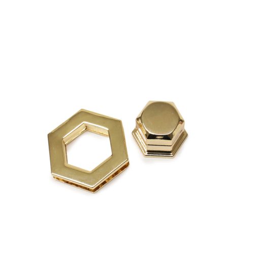 Hexagon Shaped Turning Lock, Gold