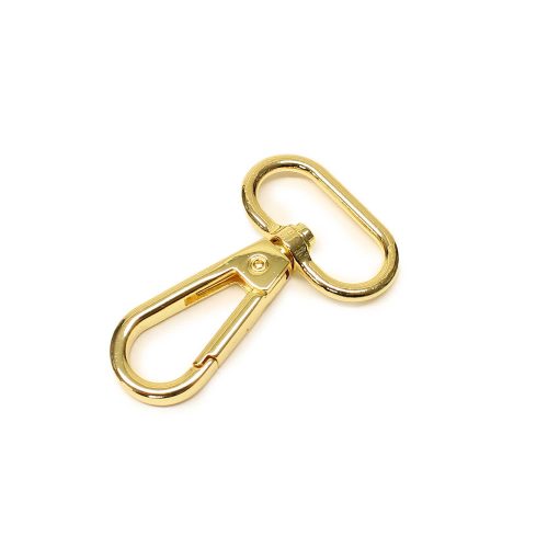 Snap hook, 25 mm, 1 inch, gold