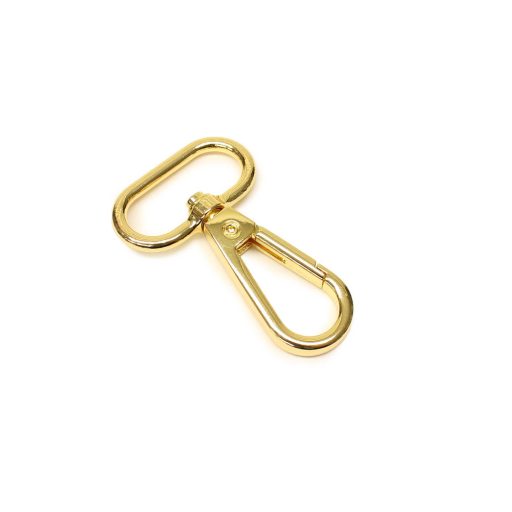 Snap hook, 25 mm, 1 inch, gold