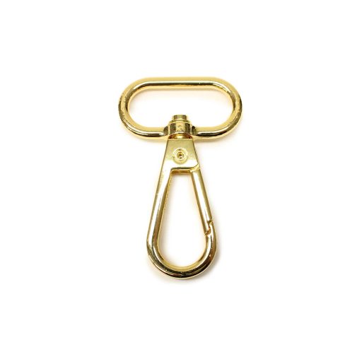 Snap hook, 25 mm, 1 inch, gold