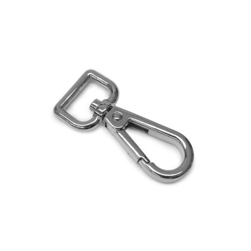 Flat carabiner, Nickel, 20 mm