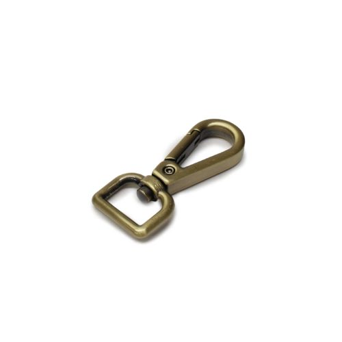 Flat carabiner, Nickel, 20 mm