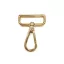Flat carabiner, Gold, 40 mm