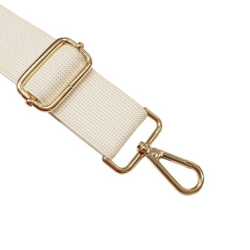 Flat carabiner, Gold, 40 mm