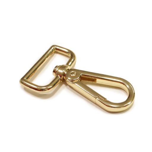 Flat carabiner, Gold, 40 mm