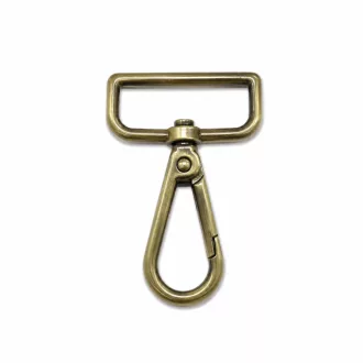 Flat carabiner, Brass Colour, 40 mm