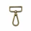 Flat carabiner, Brass Colour, 40 mm