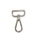 Flat carabiner, Nickel, 30 mm