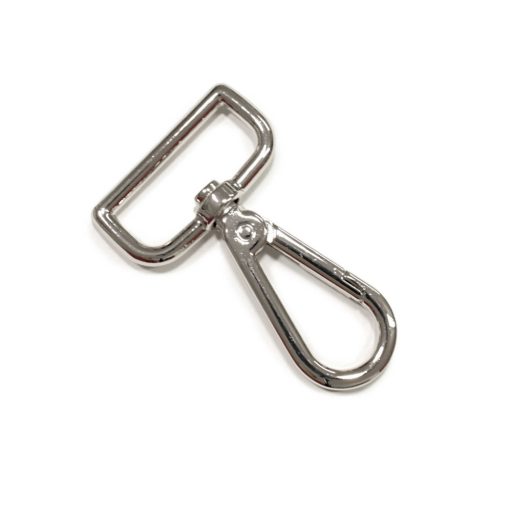 Flat carabiner, Nickel, 30 mm