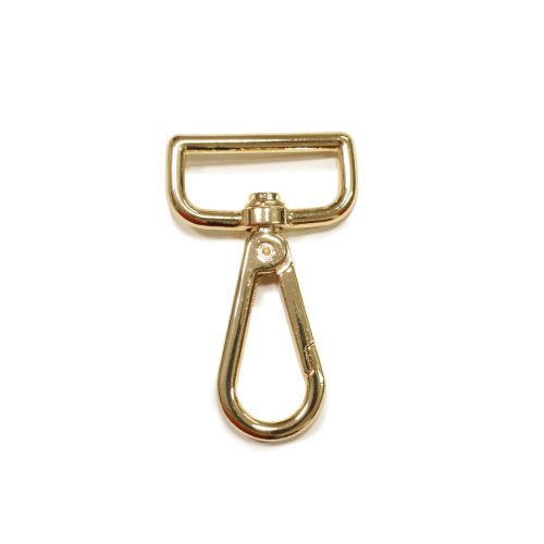 Flat carabiner, Gold, 30 mm