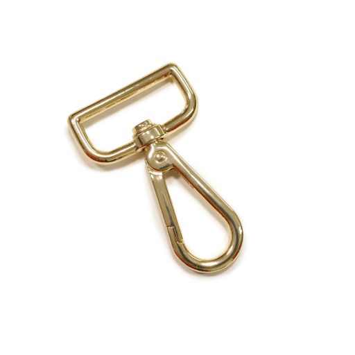 Flat carabiner, Gold, 30 mm