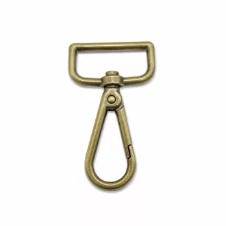 Flat carabiner, Nickel, 30 mm