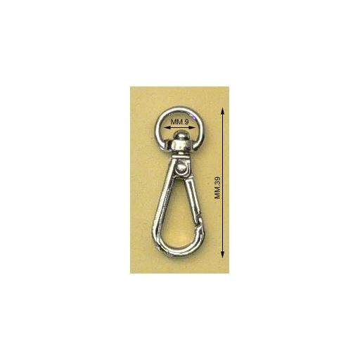 carabiner, 10 mm, Brass colour