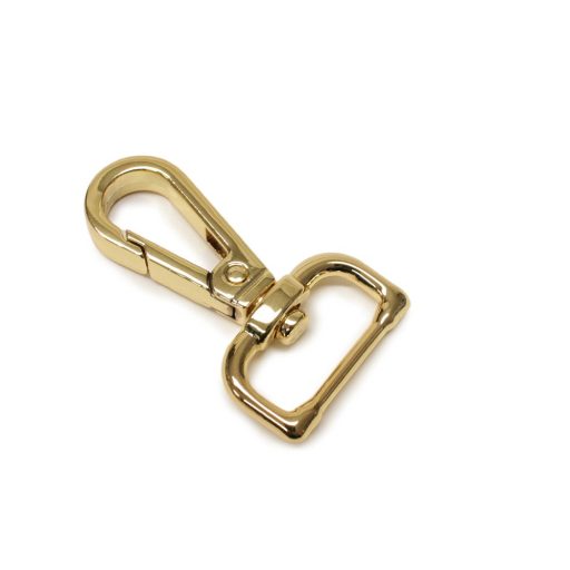 Flat carabiner, Gold, 20 mm