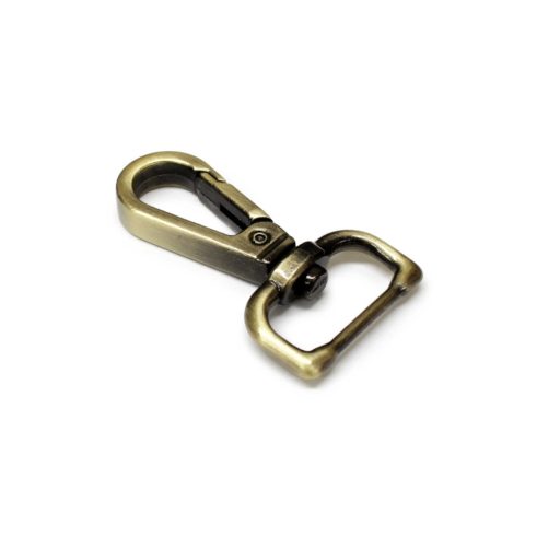 Flat carabiner, Nickel, 20 mm