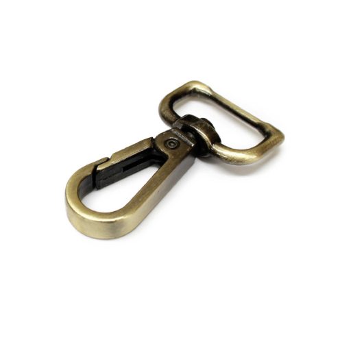 Flat carabiner, Nickel, 20 mm