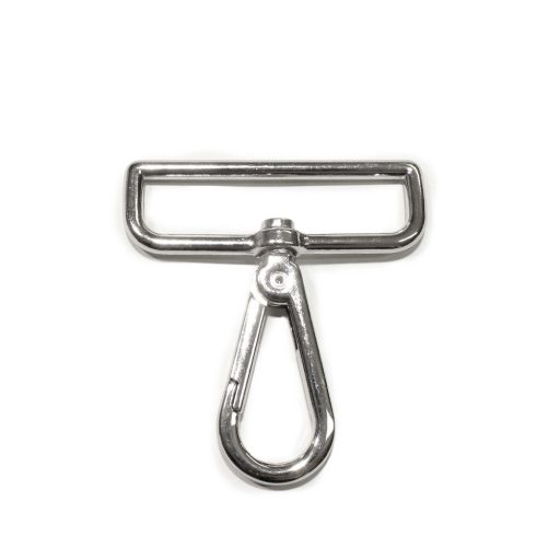 Flat carabiner, Nickel, 50 mm