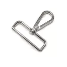 Flat carabiner, Nickel, 50 mm
