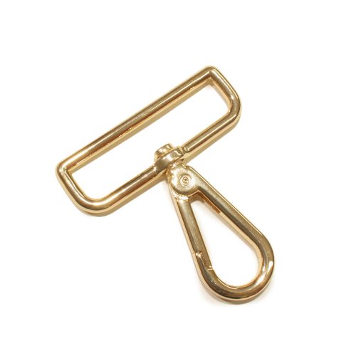 Flat carabiner, Gold, 50 mm