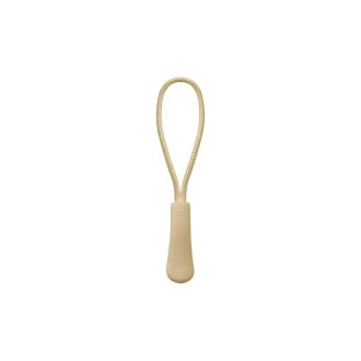 String decorative zipper puller, beige