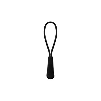 String zipper puller plastic, black
