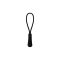 String zipper puller plastic, black