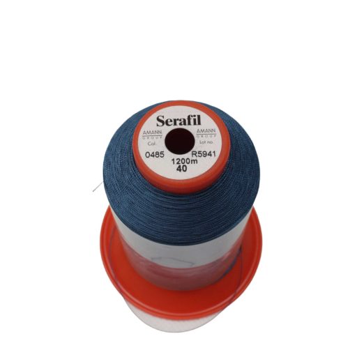 Bag sewing thread, blue, 40, Serafil