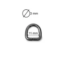 Iron D-ring, 11 mm, Black Nickel