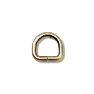 Iron D-ring, 16x4 mm, Antique Brass