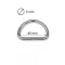 METAL D-RING 40x25x5 mm, silver coloured