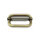 Iron Tri-Glide Slide,  40 mm x 5 mm, Antique brass coloured