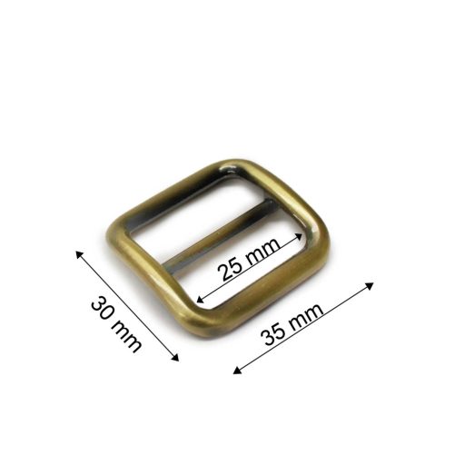Zinc Alloy fix Tri-Glide Slide, 25 mm, Nickel