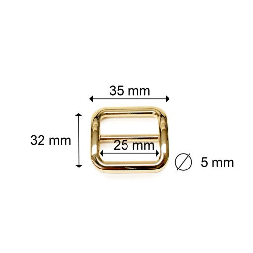 Zinc Alloy fix Tri-Glide Slide, 25 mm, Nickel