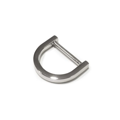 Flat D-ring, Nickel, 20 mm