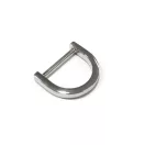 Flat D-ring, Nickel, 20 mm