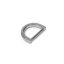 Flat D-ring, Silver, 15 mm