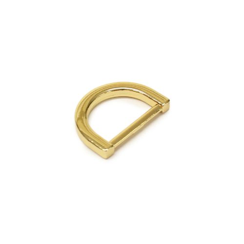 Flat D-ring, Gold, 20 mm