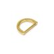 Flat D-ring, Gold, 20 mm
