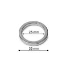 Zinc Alloy Circle, , Nickel, 25 mm