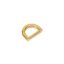 D-ring Zinc Alloy, Gold, 12 mm