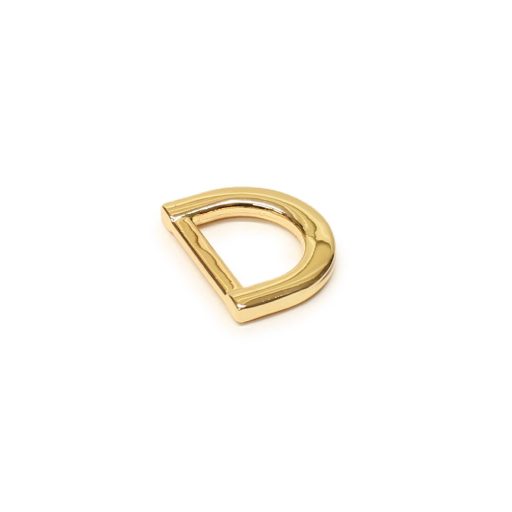 D-ring Zinc Alloy, Gold, 12 mm