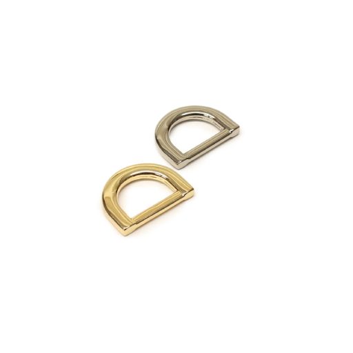 D-ring Zinc Alloy, Gold, 12 mm