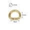 Iron D-ring, 16 mm, Gold